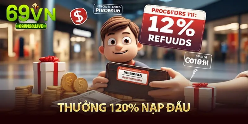Thưởng 100% khi nạp đầu chơi nổ hũ