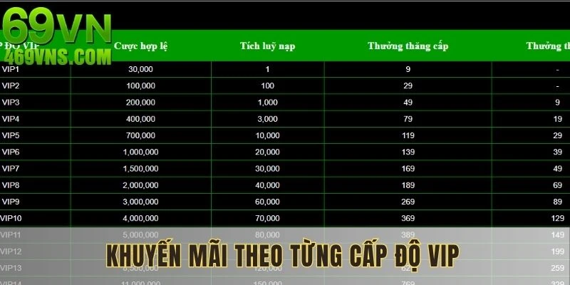 Hội viên cần đủ tiêu chí để được xét nhận khuyến mãi VIP